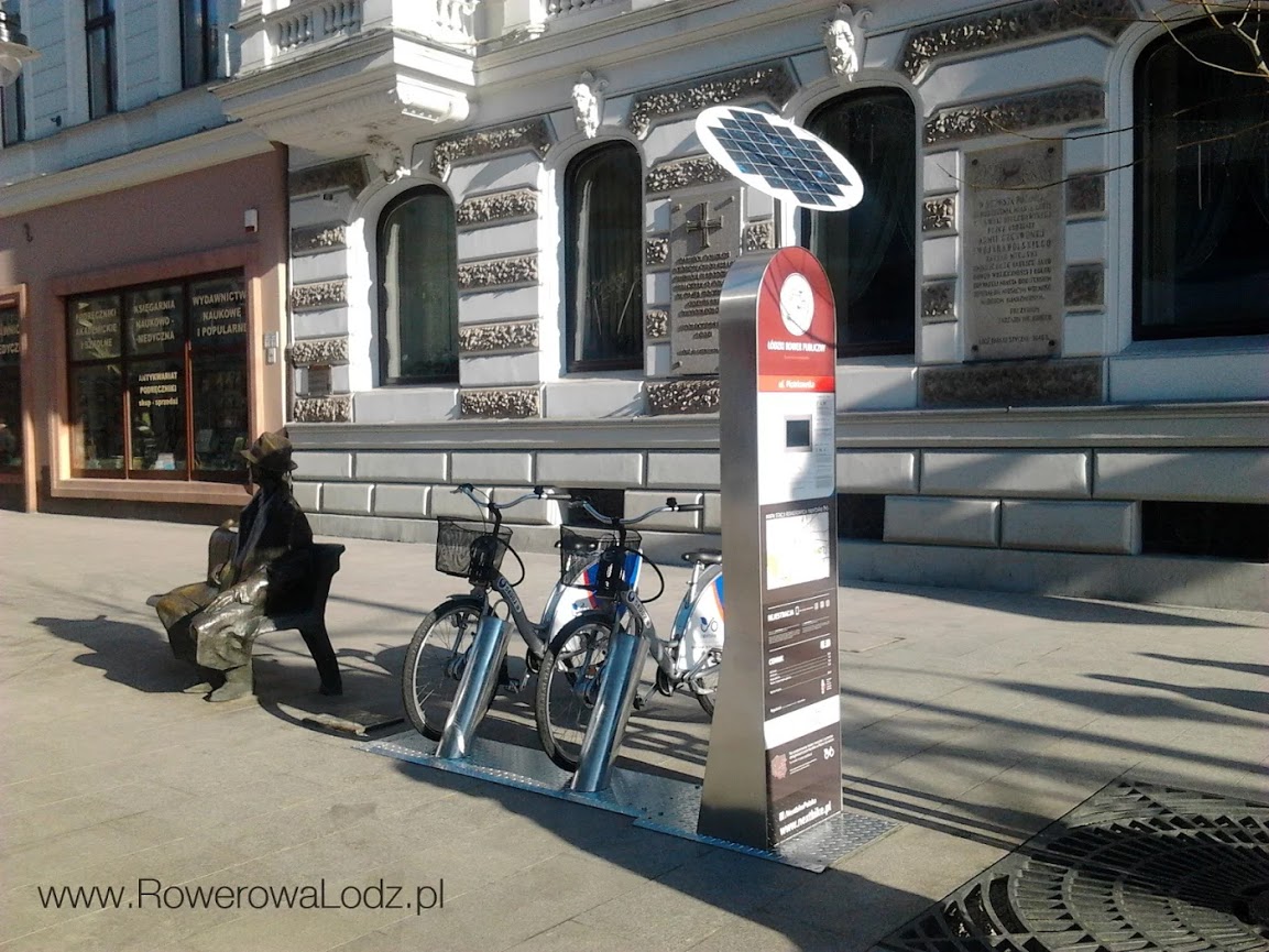 Przykładowa stacja roweru publicznego w Łodzi