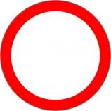 B-1 zakaz ruchu w obu kierunkach Znak zakazuje ruchu na drodze wszelkich pojazdów, kolumn pieszych oraz jeźdźców i poganiaczy. Pod znakiem mogą być umieszczone tabliczki T-22 "tabliczka wskazująca, że znak nie dotyczy rowerów jednośladowych",