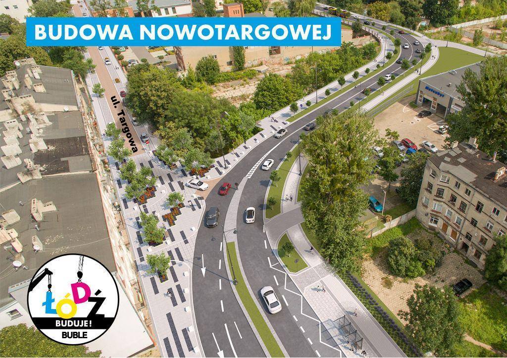 Przy dokładnym przyjrzeniu się skrzyżowaniu Nowotargowej i Targowej widać, co szykuje się dla rowerzystów